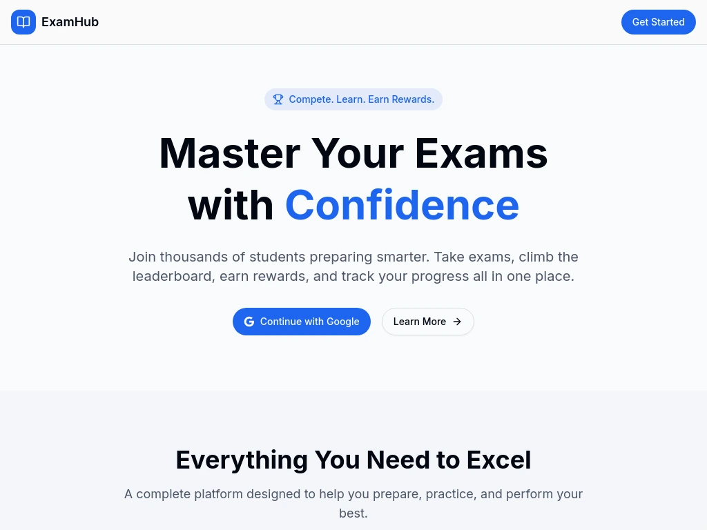 Exam Hub Website